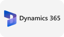 Logo for Dynamics 365, representing integration with ONwork for seamless management of ERP and CRM data.